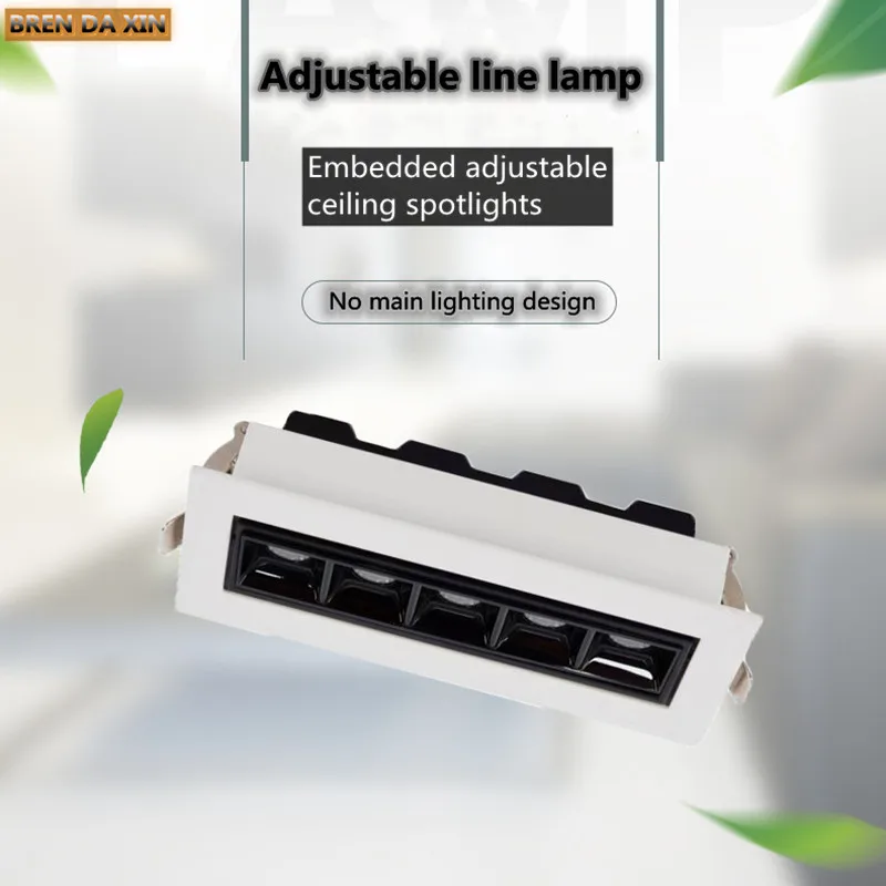 Description Picture 3 of itemDimmable LED down light Spot light COB Line light 10W 20W 30W grille light LED ceiling lamp embedded interior lighting