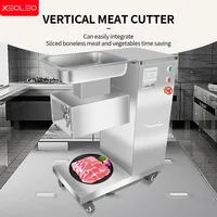 XEOLEO Electric Meat Slicer 500kg/h Commercial Meat Cutter Beef vegetable Stainless Steel Meat Slicer 550W 220V/110V 1