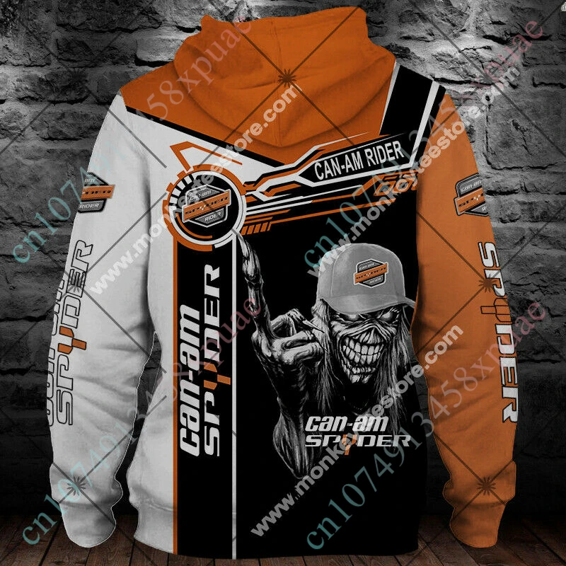 Can-am Essentials Streetwear Anime Oversize Hoodie Unisex Zip Hoodies Harajuku 3D Printing Sweatshirt Casual Men's Clothing Top