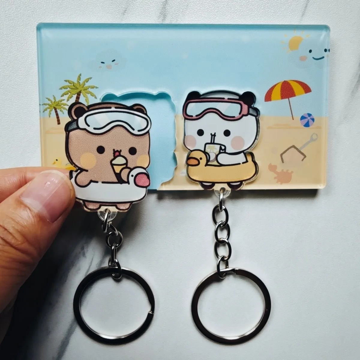 9 Stuks Bubu Dudu Sleutelhangers - Schattige Anime Acryl Kawaii Tasaccessoires Voor Koppels & Fans