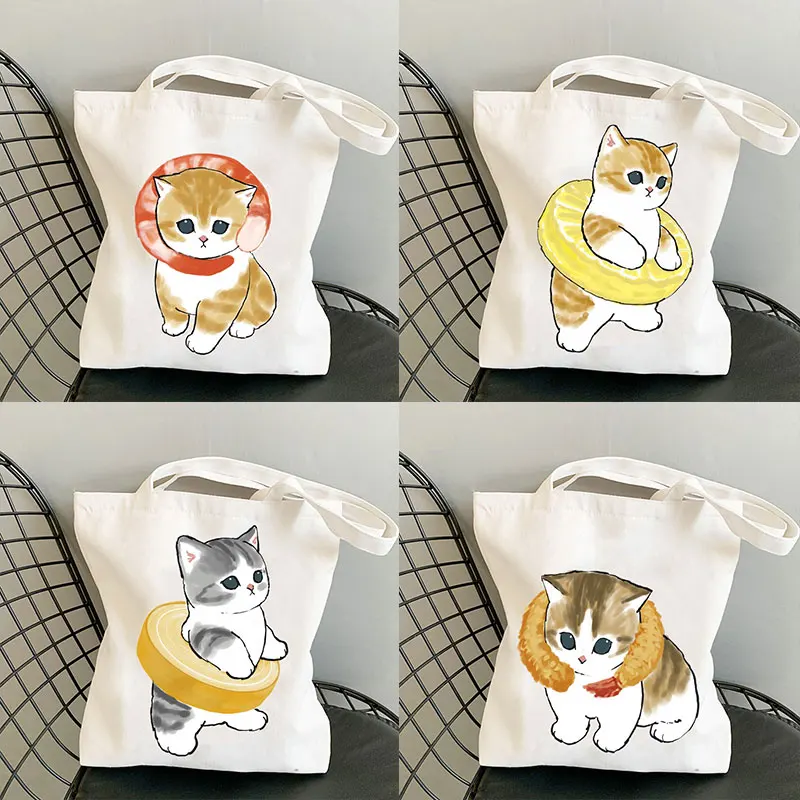 

Tote Bag Handbags Casual Girl Shoulder Bags for Girls Fashion Shopper Bag Kawaii Cats Cute Animal Bags Shopping Bag Canvas Bags