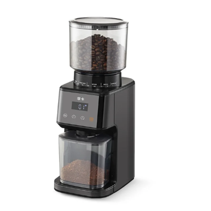 

Anti-static Conical Burr Mill Electric Espresso Coffee Grinder with 51 Gears for Espresso Turkish Pour Over Visual Bean Storage