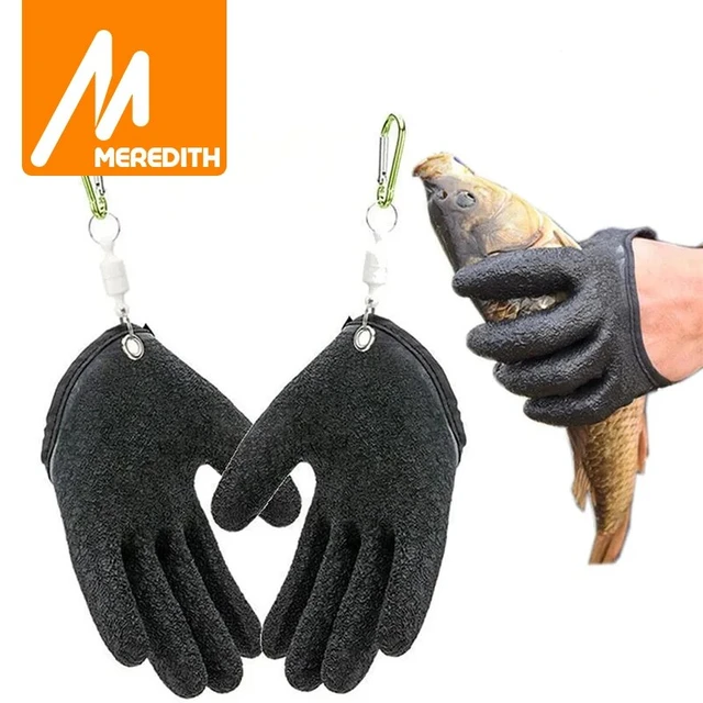 1pc Left Or Right Professional Catch Fish Latex Hunting Gloves Fishing Glove  Antiskid Protect Hand Puncture