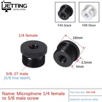 Mic Stand Adapter 1/4 to 5/8 3/8 to 5/8 Female to Male Screw Thread Adapter for Camera LCD Monitor Microphone Stand Adapter