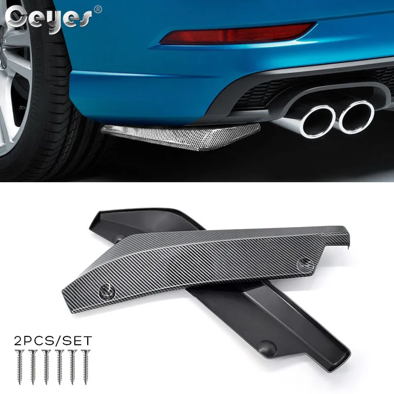 Universal Car Front Bumper Lip Spoiler Diffuser + Side Skirt Splitter  Extension