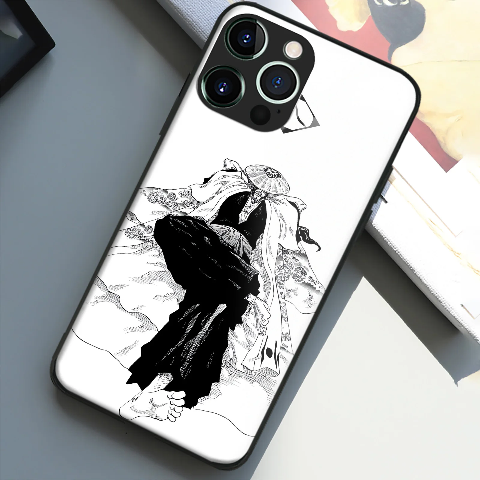 Shunsui Kyoraku Manga Phone Case Shockproof Glass Protective Shell