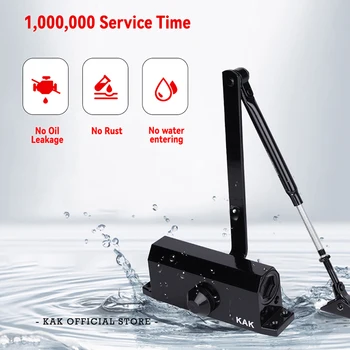 KAK บัฟเฟอร์ไฮดรอลิกประตูอัตโนมัติ 25 กก.ถึง 80 กก.ปรับความเร็วประตูปิดอุปกรณ์ Mute นุ่มปิดฮาร์ดแวร์ประตู 2