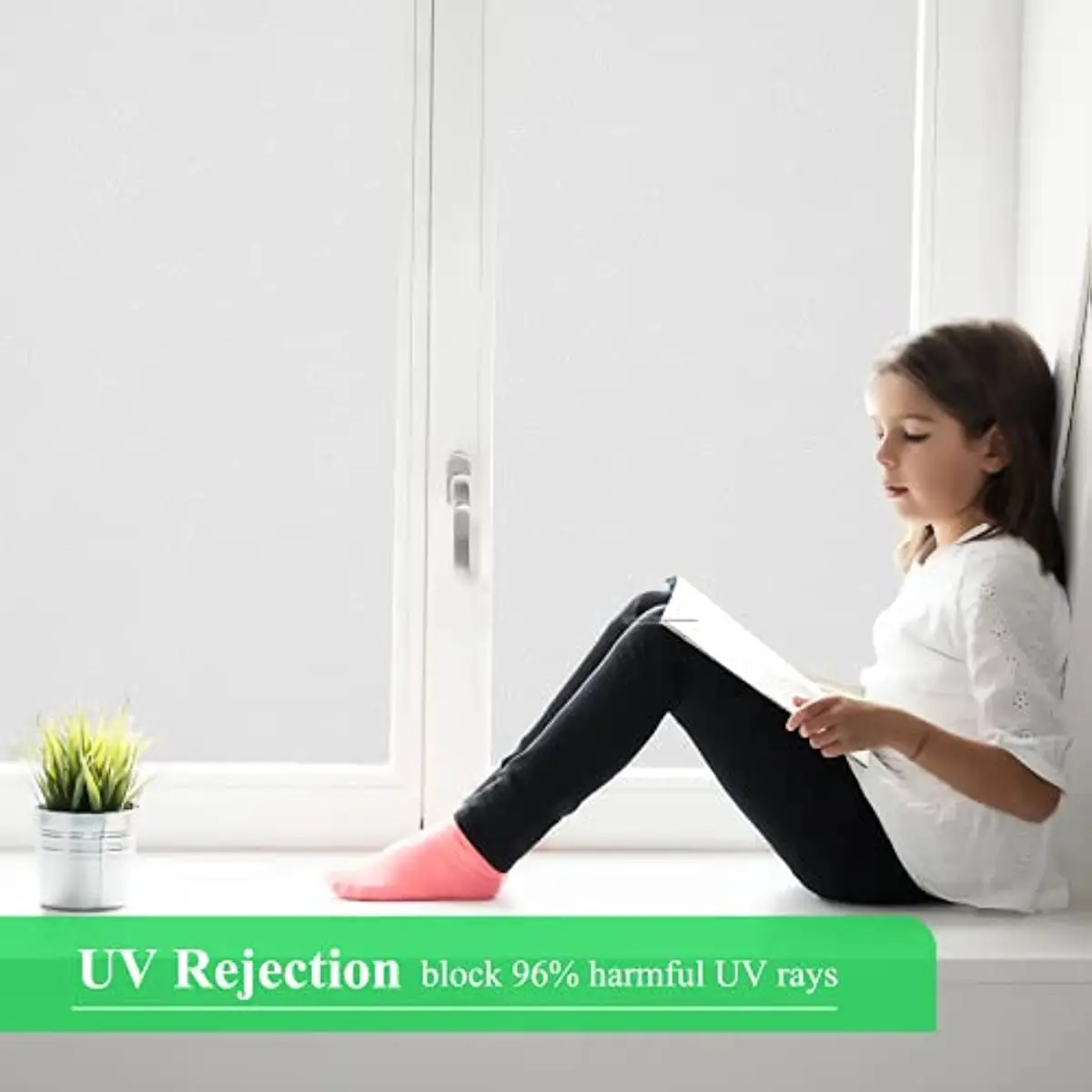 Window Privacy Film Frosted Removable Glass Covering Bathroom Opaque Static Cling Heat Control Door Sticker Home Office window privacy film