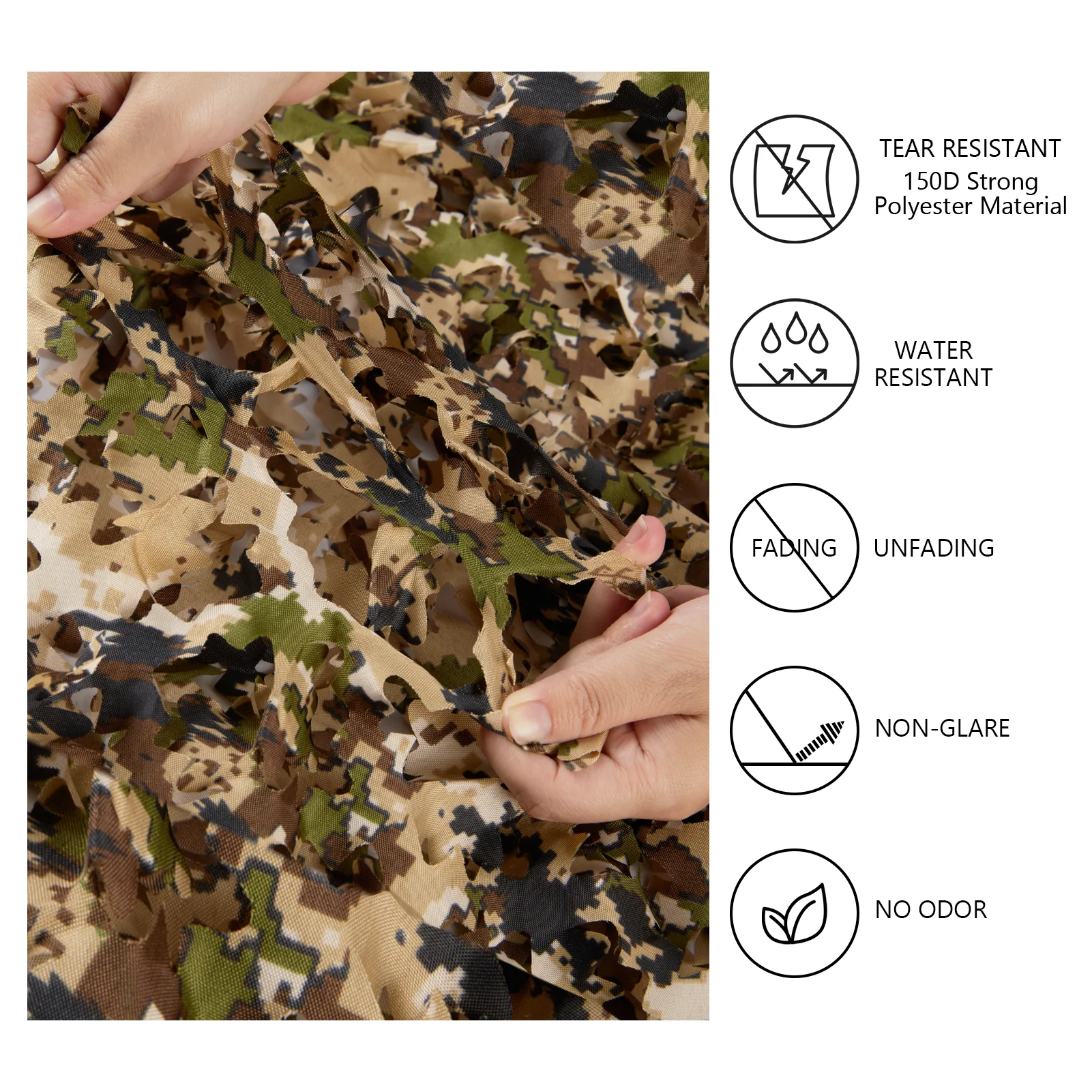 Camouflage Netting Sunshade Net Camo Netting Water Resistant for Hunting Blind Party Decoration Sunshade Shooting Tree Stand Cover
