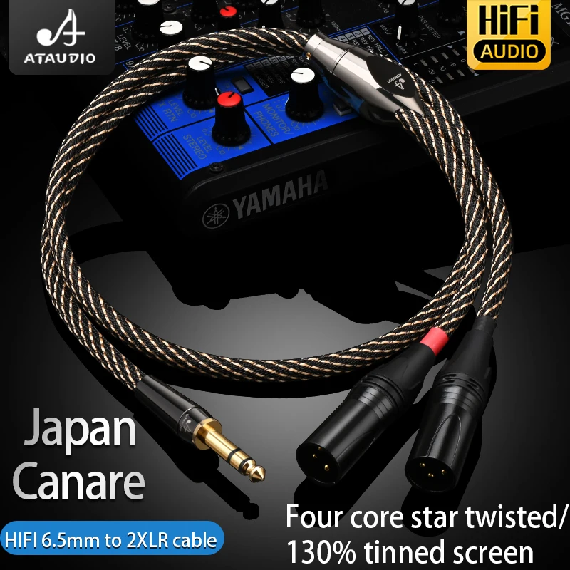 Hifi TRS 6.5mm- XLR  ̺, ǰ 6N OFC 6.5mm-2XLR ̺ Y ø  ڵ, Ŀ ͼ