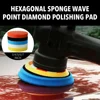 5Pcs 5inch (125mm) Polishing Pad Kit Polisher Waxing Pads Buffing Kit For Car Polisher Sponge White Blue Yellow Black Orange 5