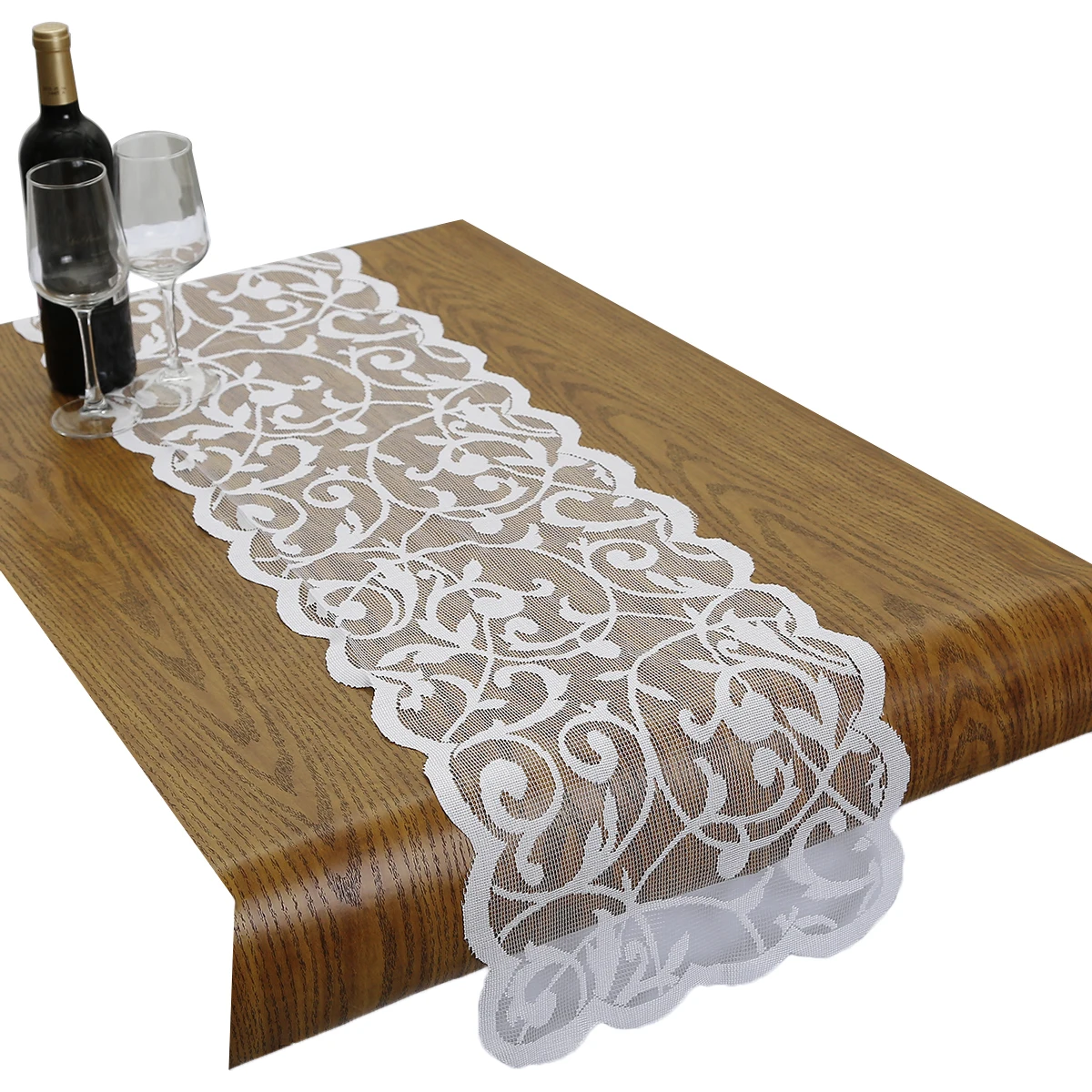 

180-183cm White Table Runner For Wedding Party Table Decor Vintage Table Runner Luxury For Nordic Home Decoration TV Dust Cover