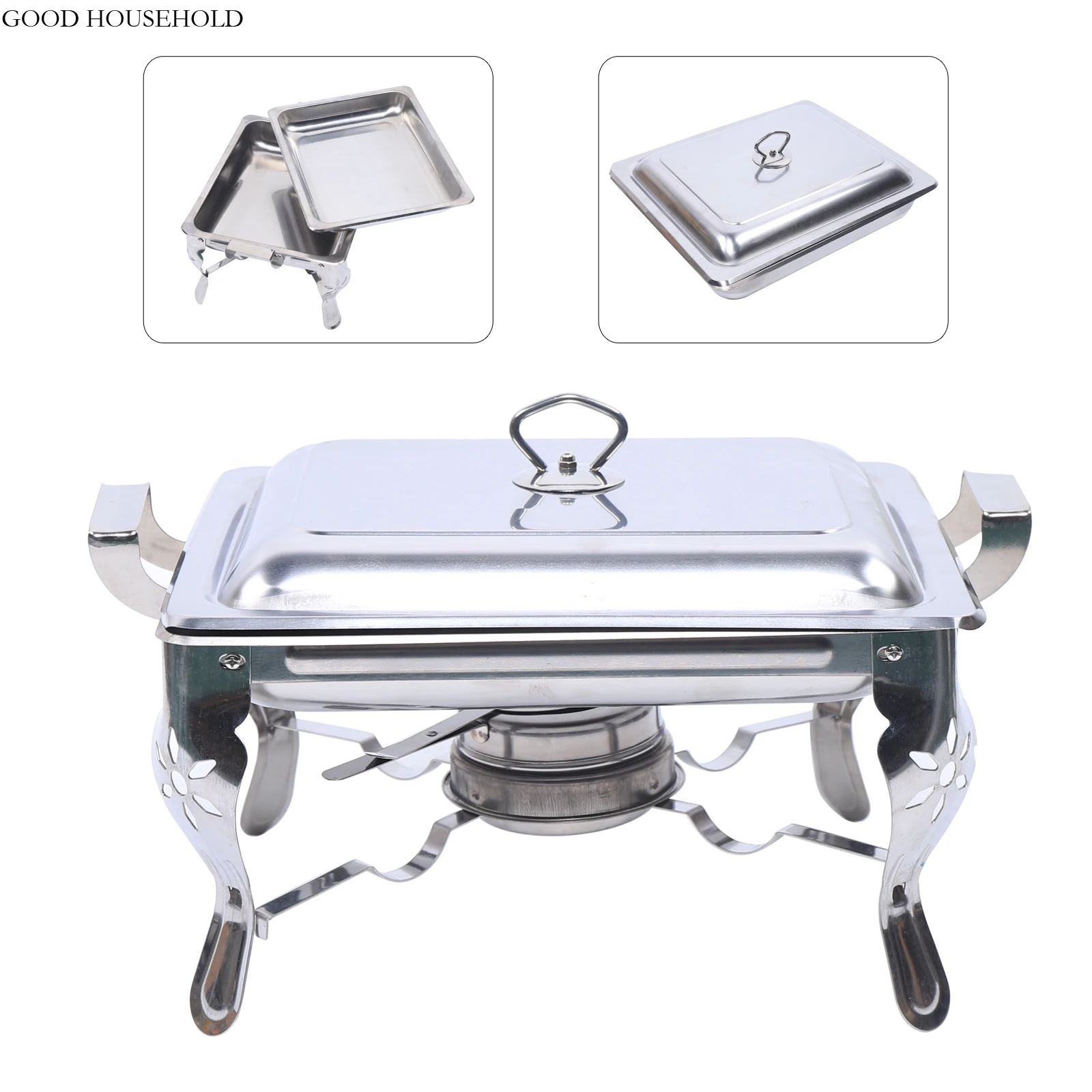 6L Rainweel Edelstahl Lebensmittel Wardrmer, Chafing Dish Wnu Behasse Lter Lebensmittel Isolierung Fur Hotel Catering Buffet Party