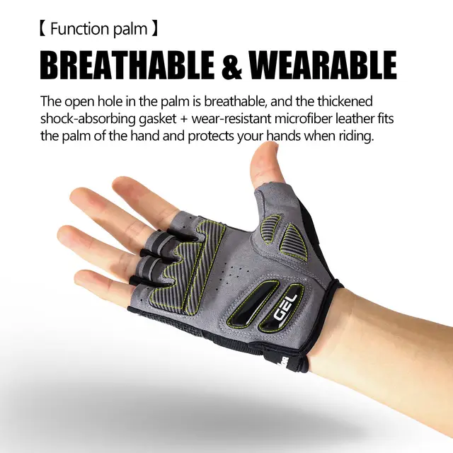 Anti-Slip Gel Pad Cycling Gloves – Shock-Absorbing Half-Finger Summer Gloves 5