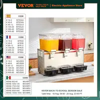 VEVOR 2 3 Tanks Commercial Beverage Dispenser Ice Tea Drink Machine 304 Stainless Steel Juice Dispenser for Restaurant 1