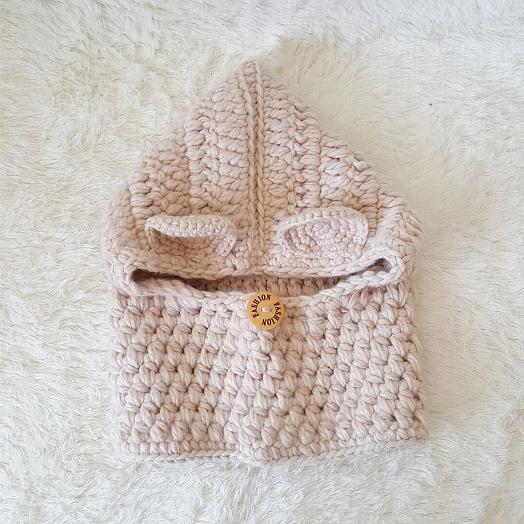 

Hat Knitted Crochet Hats Soft Warmer Cap Scarf All Toddler Autumn