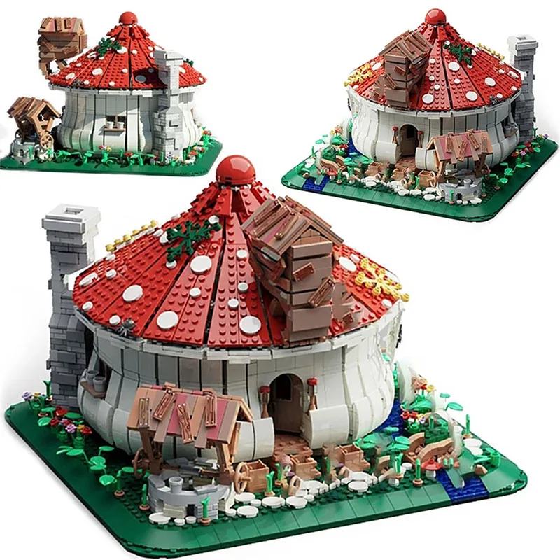 New Creative City Series Mushroom House Building Block Model Small Particles For Children's