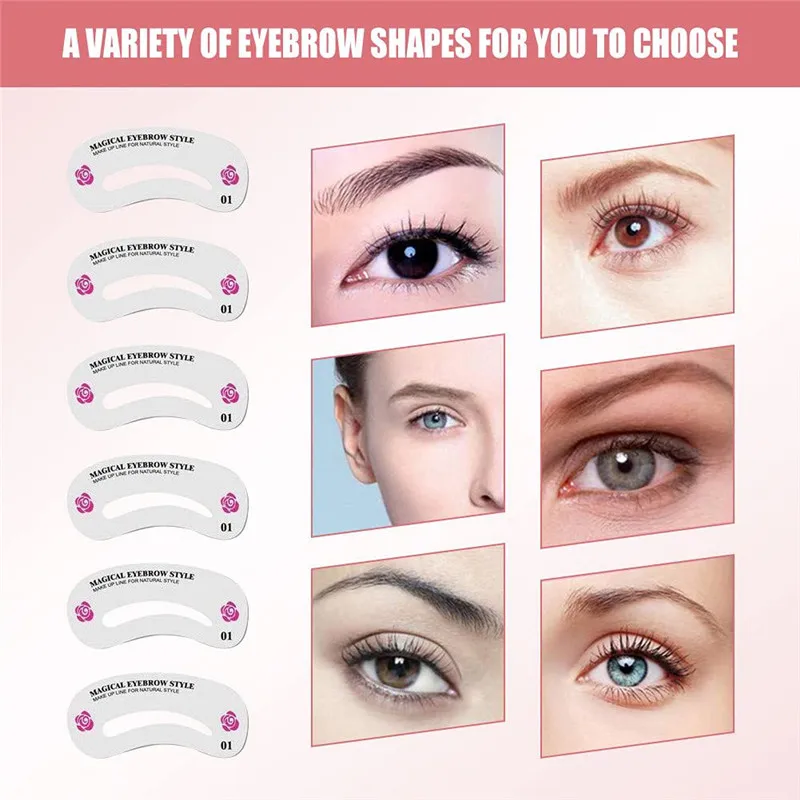 Eye Makeup Tools Novice Eyebrow Shaver 24 Sets of Eyebrow Card Accessory Shape Template