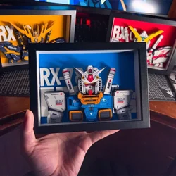 Gundam RX-78-2 RX-0 UC Mech Warrior Paper Art Stereoscopic Painting Handmade Art Painting Desktop Ornament Decorative Painting