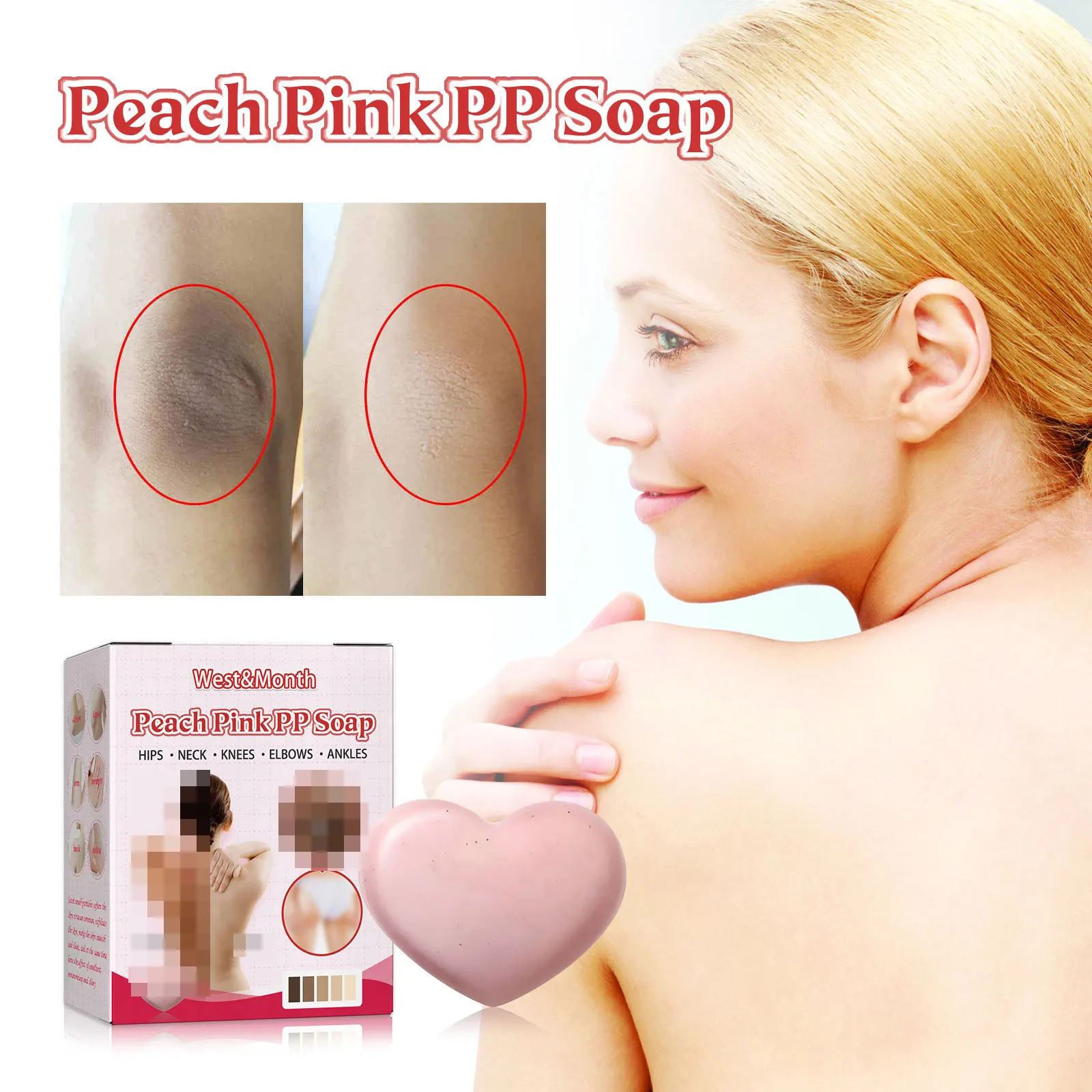 80g Rapid Skin Bleaching Cream Soap Armpits Underarm /Groin Whitening Peach Scented Feminine Intimate Skin Beauty Soap