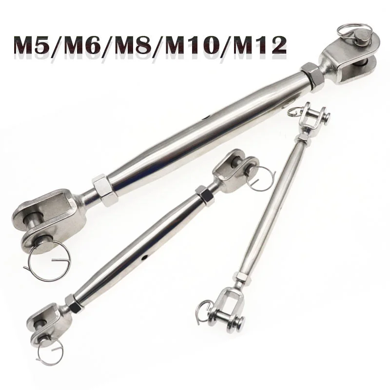 SENRISE 304 Stainless Steel M10 Turnbuckle - Marine Grade Rigging Bottle Screw For Boating & Industrial Use
