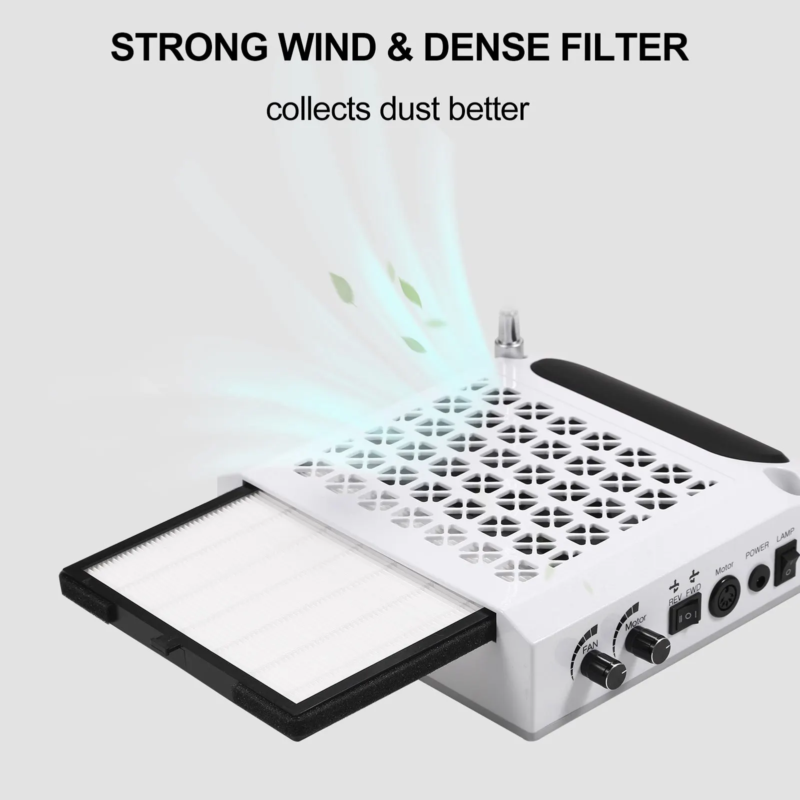 네일 램프+네일 먼지 수집기 네일 드릴 머신 먼지 흡입 클리너 네일 아트 살롱 도구