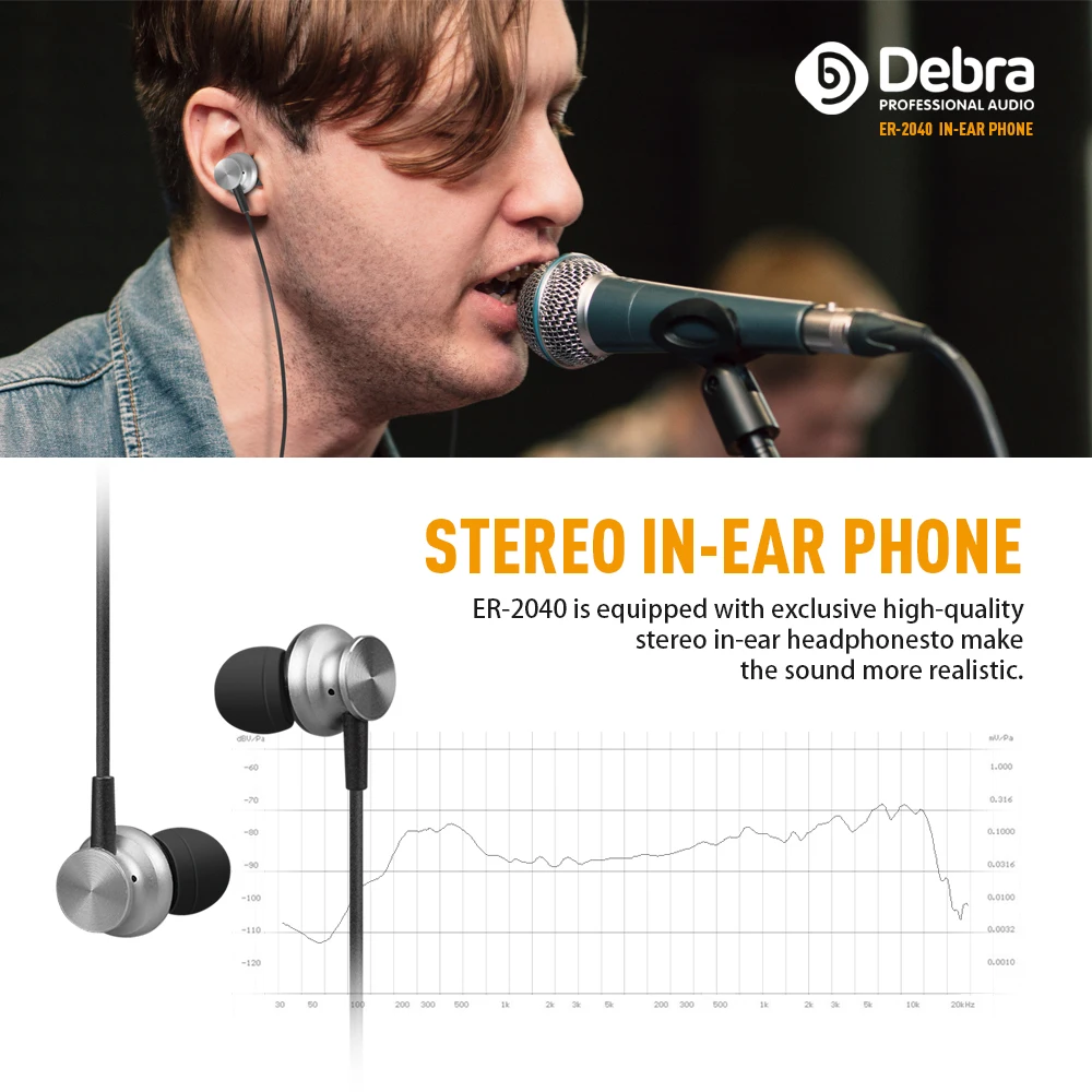 UHF IEM In-Ear Wireless Monitor System ER-2040 with Receiving Distance180m for S