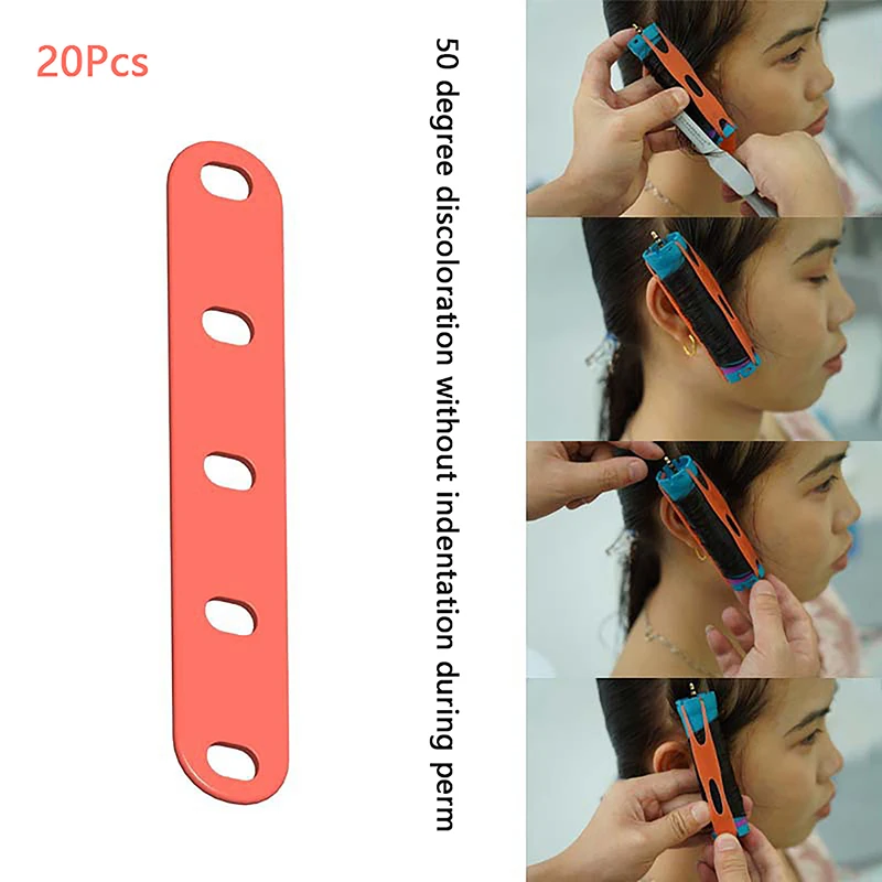 Barber Shop Perm Band 20Pcs Hair Perm Rods Hair Rollers Cold Wave Rods With Elastic Rubber Band Professional Styling Tools