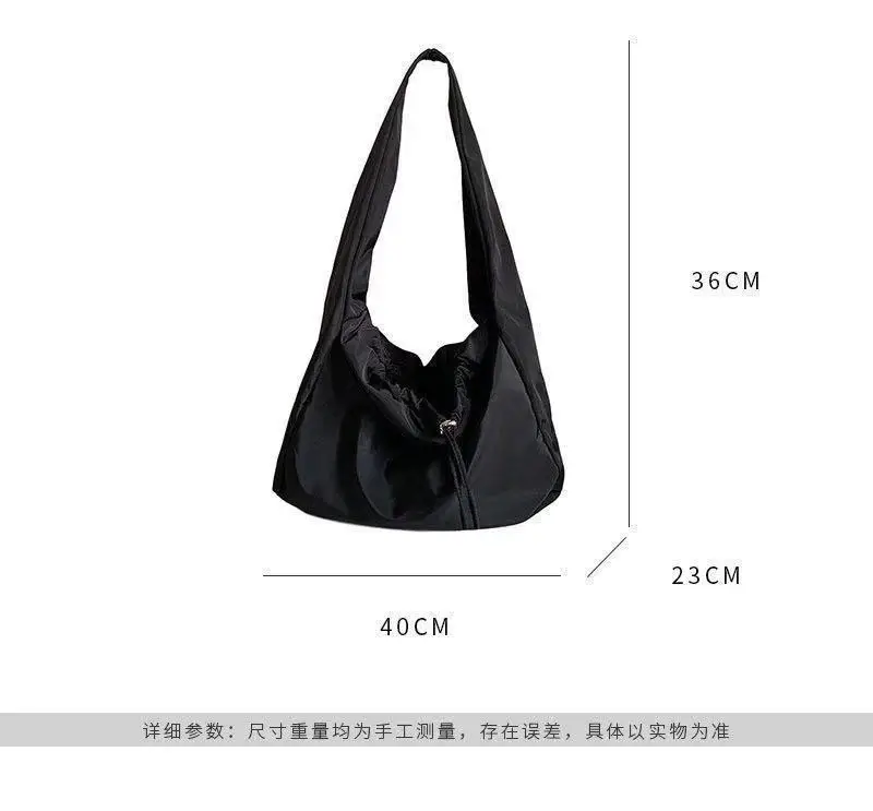 Nylon Crossbody Bags for Women Totes Folds Underarm Canvas Bag Female Large Capacity Casual Handbag Satchel Purses