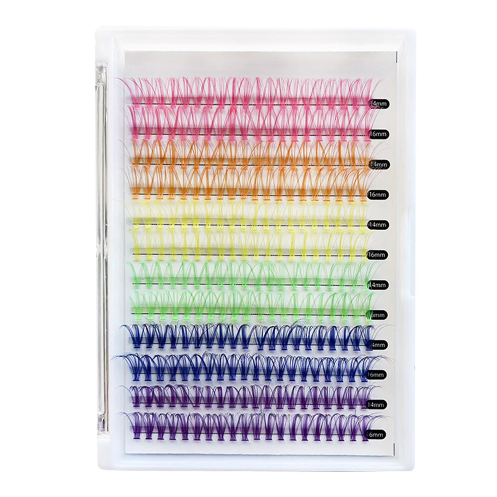 

3D Красочные сегментированные ресницы, мягкие удобные ресницы без раздражения для женщин и девушек