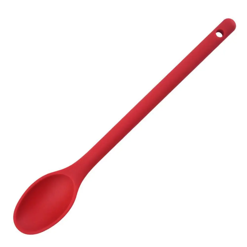 Silicone Mixing Spoon Nonstick Cooking Spoon Kitchen Baking for Cooking Stirring Mixing Serving 1 Pc