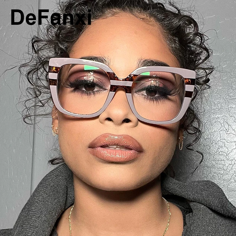 Afgrond Doe voorzichtig optillen Oversized Vierkante Bril Voor Vrouwen Anti Blauw Licht Transparante  Computer Eyewear Fashion Paars Optische Spektakel Brillen|Brilmonturen| -  AliExpress