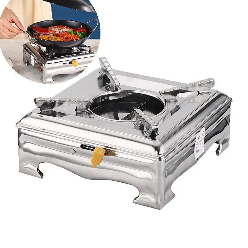 Household Solid Liquid Small Fire Boiler Portable Thick Stainless Steel Alcohol Stove Grill Portable Grill Dormitory