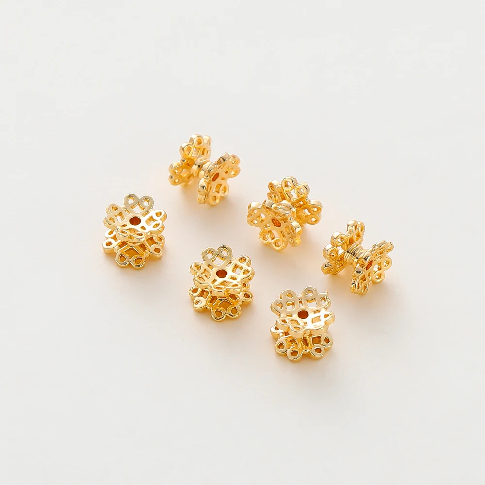 

10Pcs 4.5x5.5mm 18K Gold Color Brass Cylinder Spacer Beads Bracelet Beads for Jewelry Making Supplies DIY Findings Accessories
