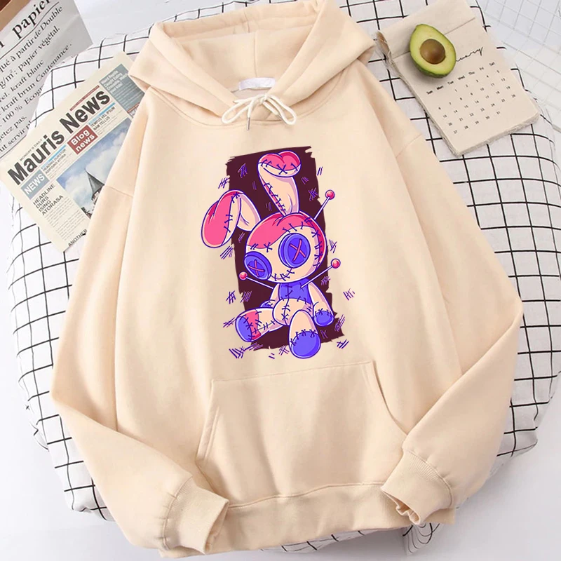 Pastel Goth Voodoo Doll Print Harajuku Hoodie 2023 Winter Clothes Unisex  Kawaii Graphic Pullover Sweatshirts Cute Hoodies Tops | lupon.gov.ph