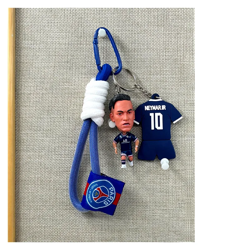 Cristiano Ronaldo doll keychain sports star character star decorative buckle character birthday gift for boys and girls sports star doll keychain