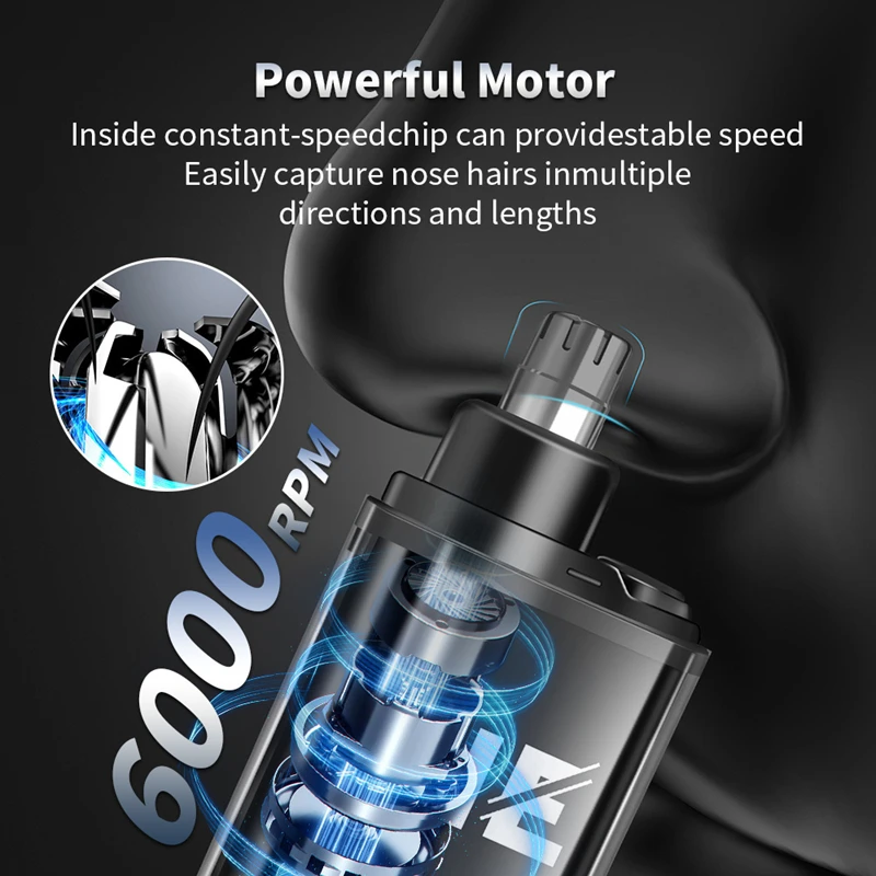 Xiaomi Electric Nose Hair Trimmer Waterproof Portable Type-C Rechargeable 360° Rotating Head Beard Eyebrow Multifunction Trimmer 4
