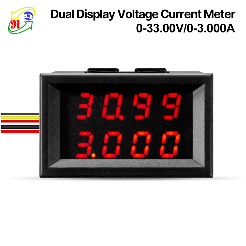 RD simple version 4 bit DC 0-33V/3A  Dual LED Display 0.28 Digital Ammeter Voltmeter voltage current meter  [4pcs/lot]