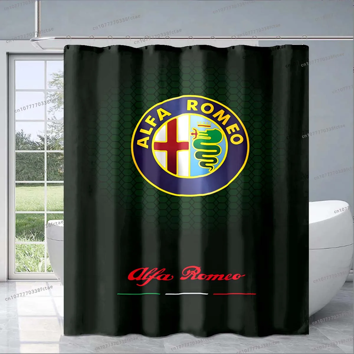 

Alfa Romeo GTA Shower Curtain Racing Logo Shower Curtain Boys Bathroom Fashion Decorative Shower Curtain Exquisite Gift