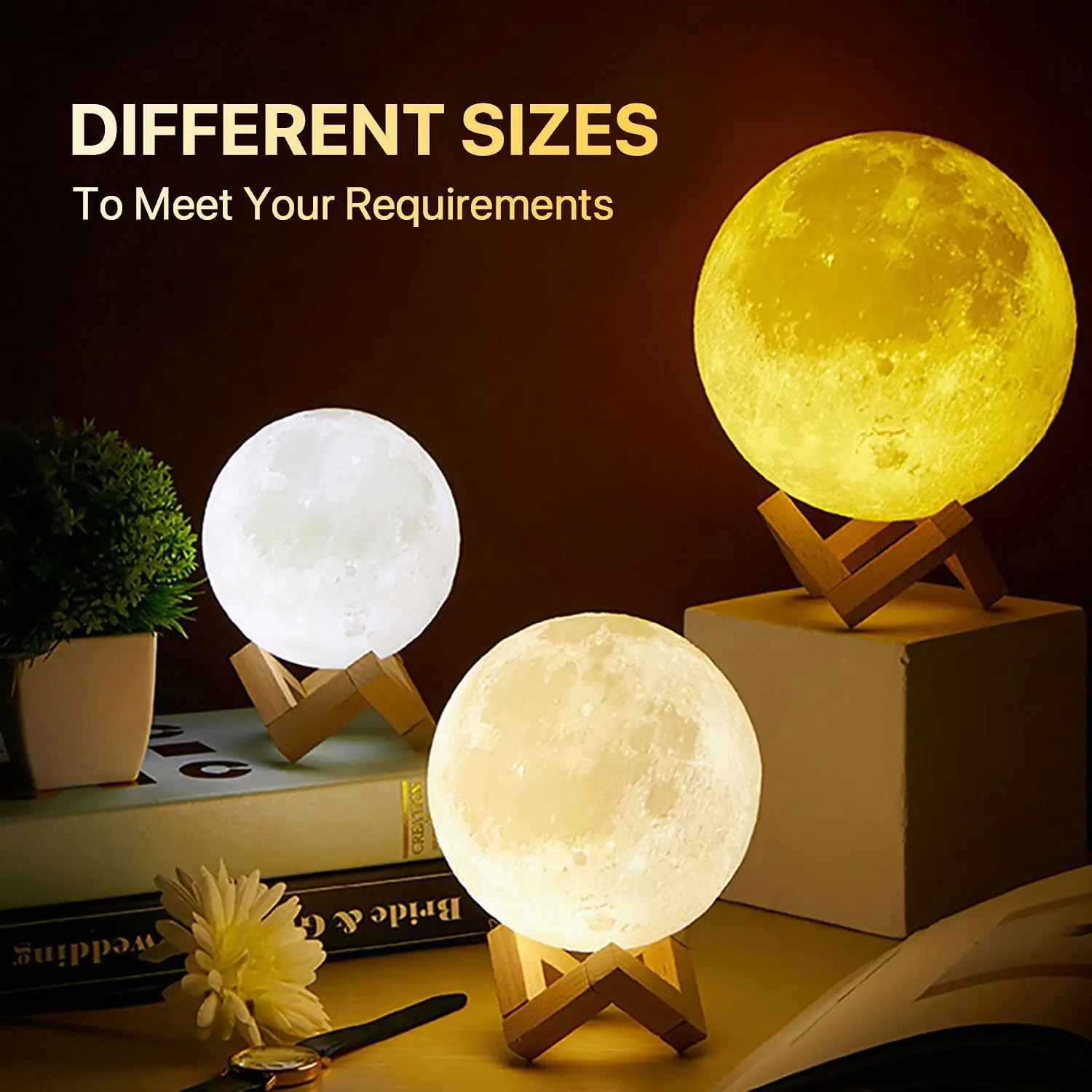 Trending 3D Print Galaxy Moon Lamp Led Night Light Battery Models Moon Decor Bedroom Lover Children Gift