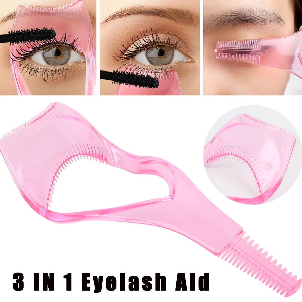 Handy Eyelash Aid 3in1 Eyelash Tools Mascara Curler Applicator Comb Guide Card Styling Stencil Eyes Cosmetic Tools 10pcs makeup tools eye makeup tools