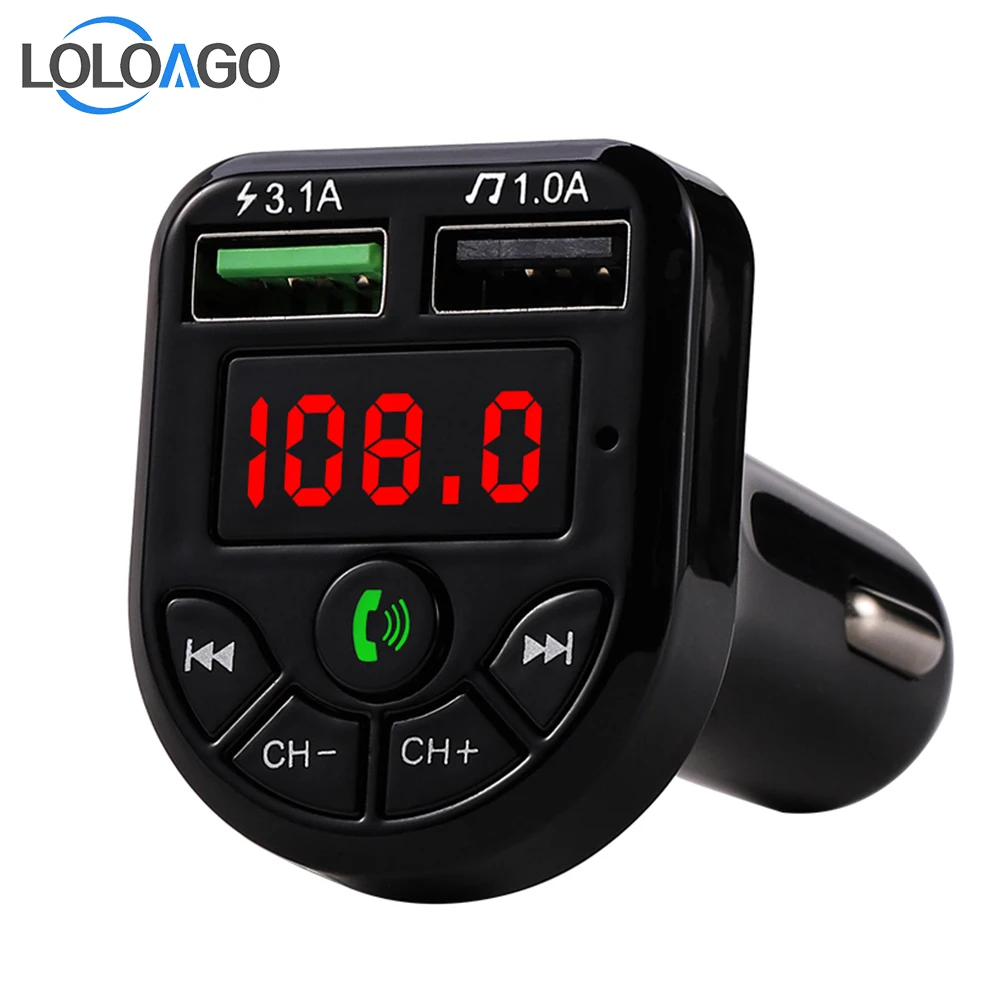 

Car MP3 Player Bluetooth FM Transmitter Support TF Card/U Disk Dual USB Charger Handsfree Car Kit FM Modulator