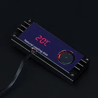 M.2 SSD Heatsink Turbo Cooling Fan Silent Thermal Conductor OLED Temperature Display Computer Cooling Equipment Accessories - Image 3