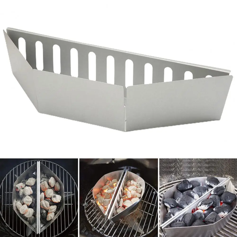 2 Pcs Stainless Steel Charcoal Basket Holder 5
