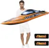 31.5" Large Remote Control Boat for Adults 798-4P Pro Brushless Speedboat 80km/h+ , Two 5200 mAh Battery for Power at Same time, 1