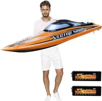 31.5" Large Remote Control Boat for Adults 798-4P Pro Brushless Speedboat 80km/h+ , Two 5200 mAh Battery for Power at Same time, 1