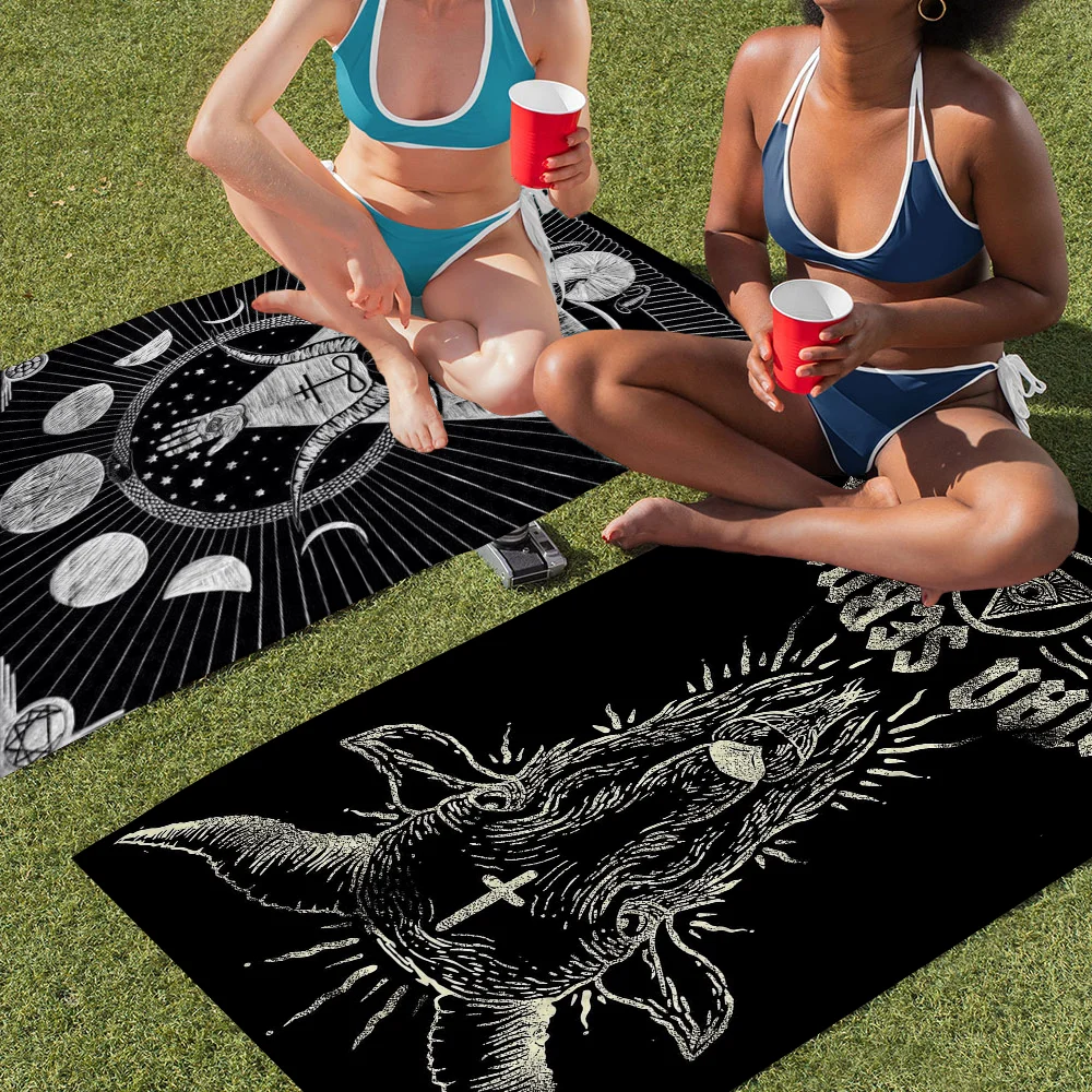 Satanic Big Microfiber Beach Towels Quick Dry Towel Sand Beach Towels Pool Towel For Travel Swim Pool Yoga 3