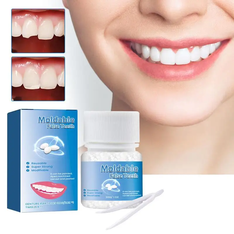 

Tooth Repair Kit DIY Moldable Tooth Filling Repair Kit for Shapeable Teeth Gaps Filling Solid Temporary Teeth Shapeable Teeth
