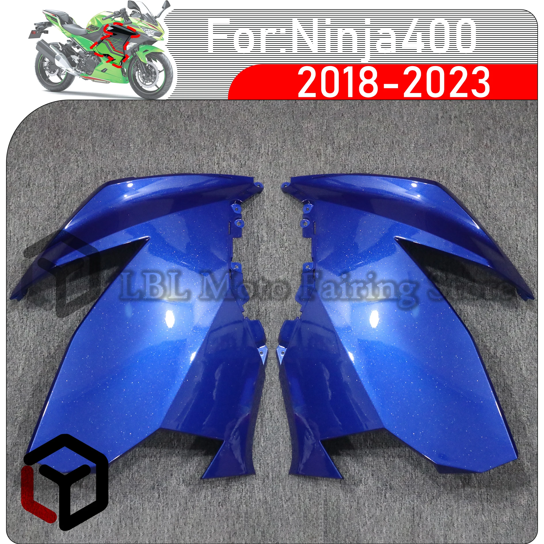 

Motorcycle Body fairing body kit left and right side panels For KAWASAKI ZX400 EX400 Ninja400 2018 2019 2020 2021 2022 2023