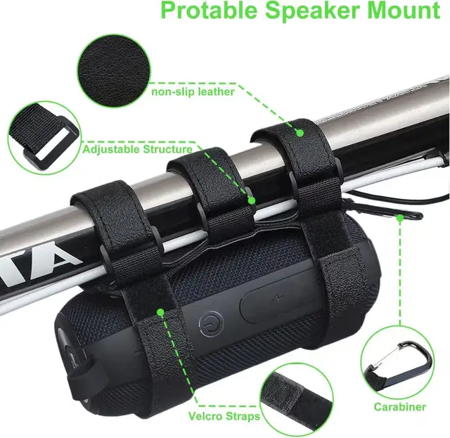 Bicycle Speaker Fixed Strap Portable Bluetooth Speaker Mount Mountain Bike Bottle Cage Golf Cart Speaker Bicycle Bottle Holder 2